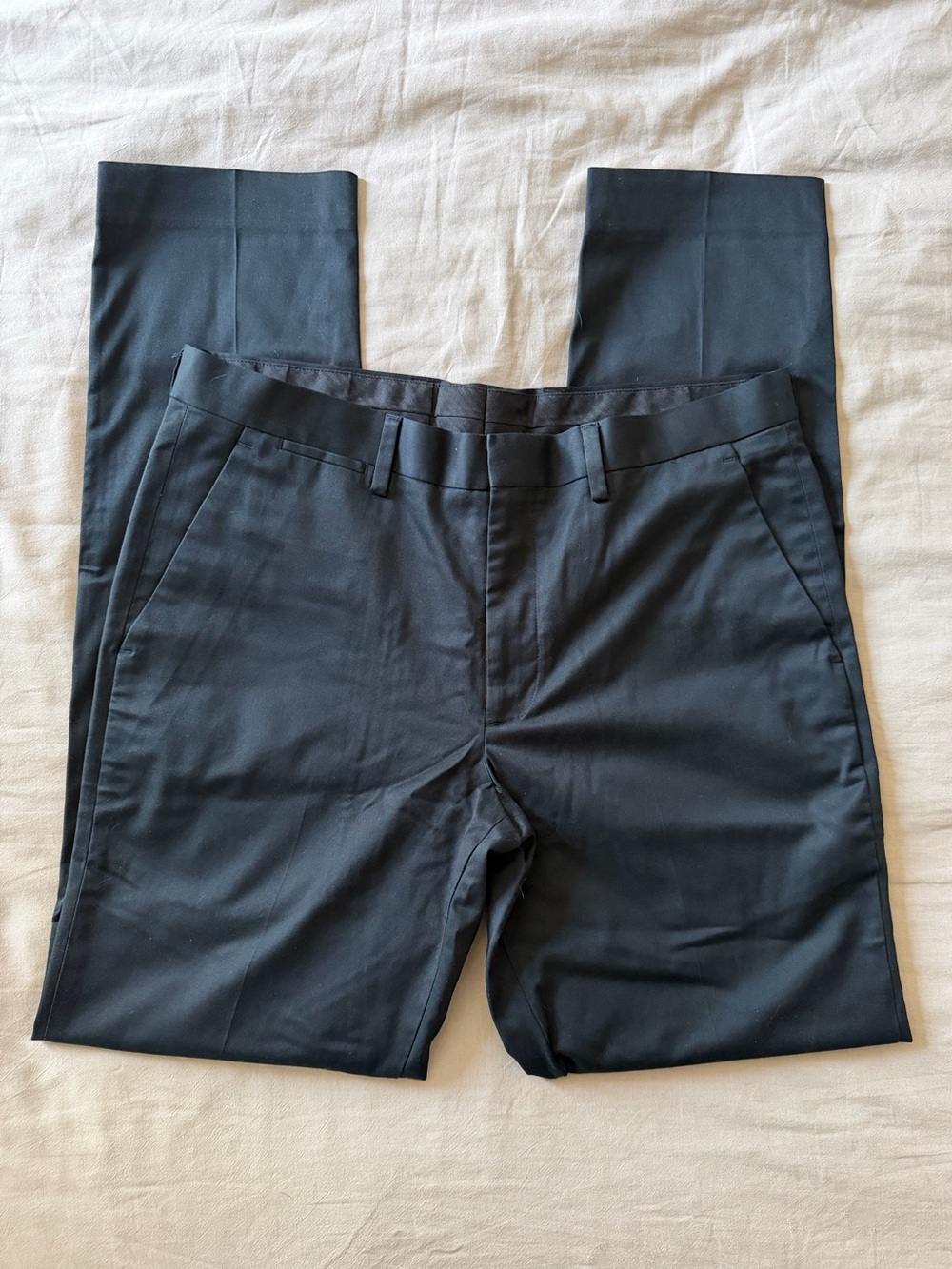 Express Men's Black Dress Pants - Straight Fit